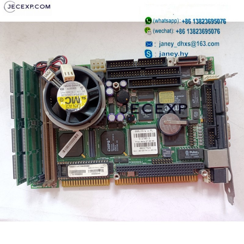 686LCD/s w.PL PCB20100167 industrial motherboard CPU Card tested working