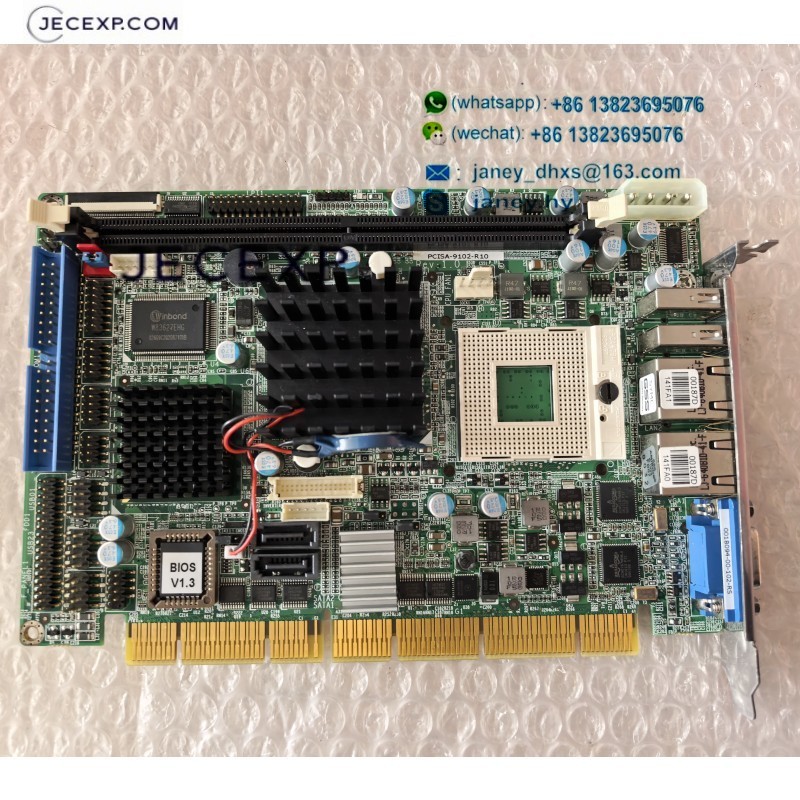 IEI PCISA-9102-R10 Rev: 1.0 Half Size PCISA 400MHz 910GMLE Dual GbE 18/24 bit LVDS VGA Industrial Single Board Computer Motherboard